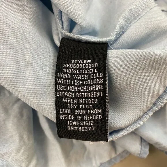 Sanctuary Top Womens XS Chambray Denim Ruffled Boho Bell Sleeve Feminine Blue - Picture 9 of 10